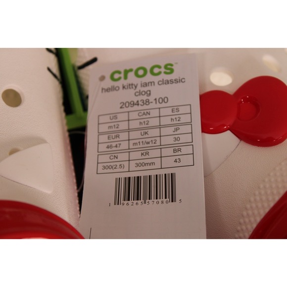 Crocs Hello‎ Kitty Classic Clog 50th Anniversary 2024 Size Mens 12 New